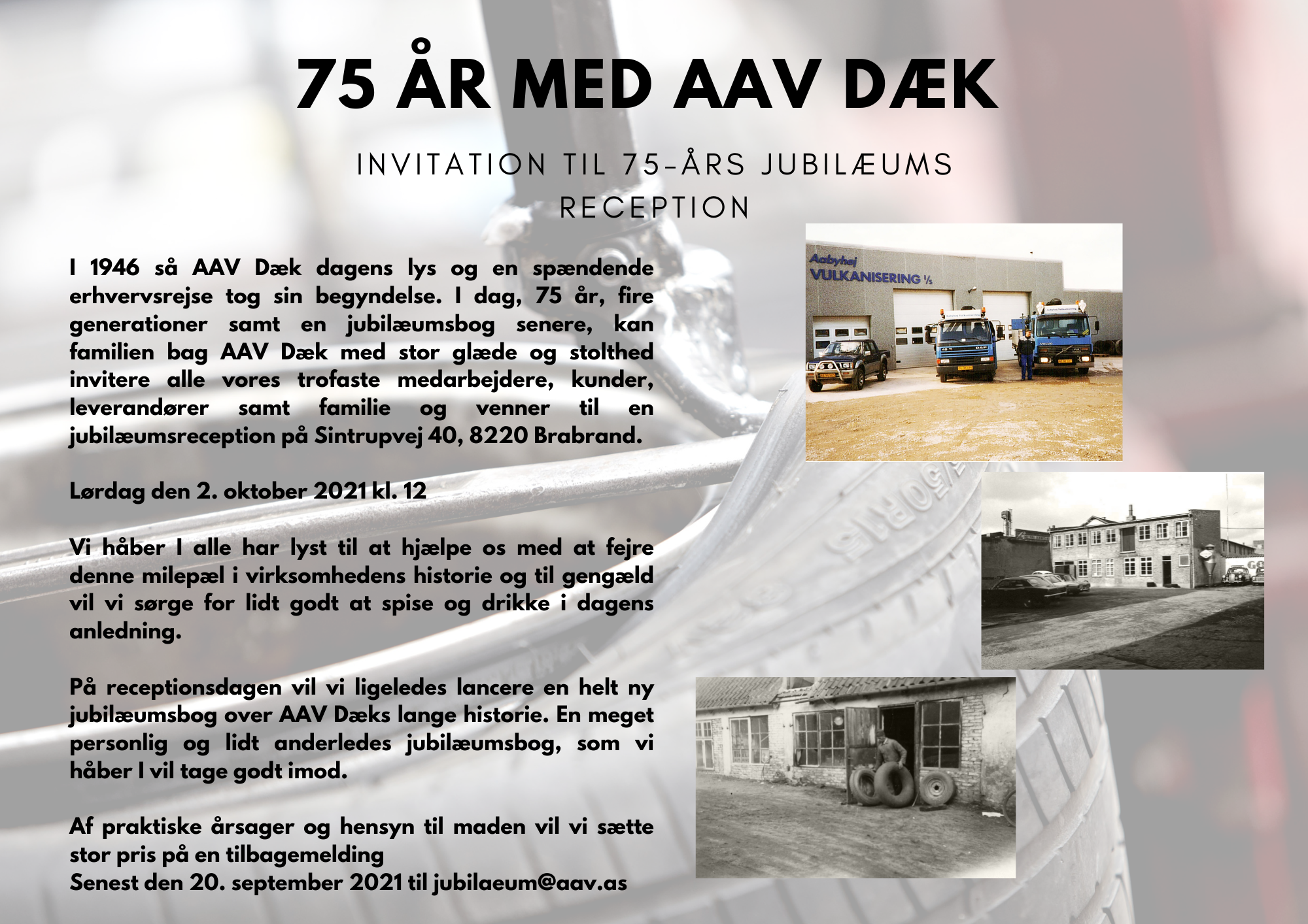 Helt vildt Narkoman Menstruation 75 år med AAV Dæk - Aarhus Transport Group
